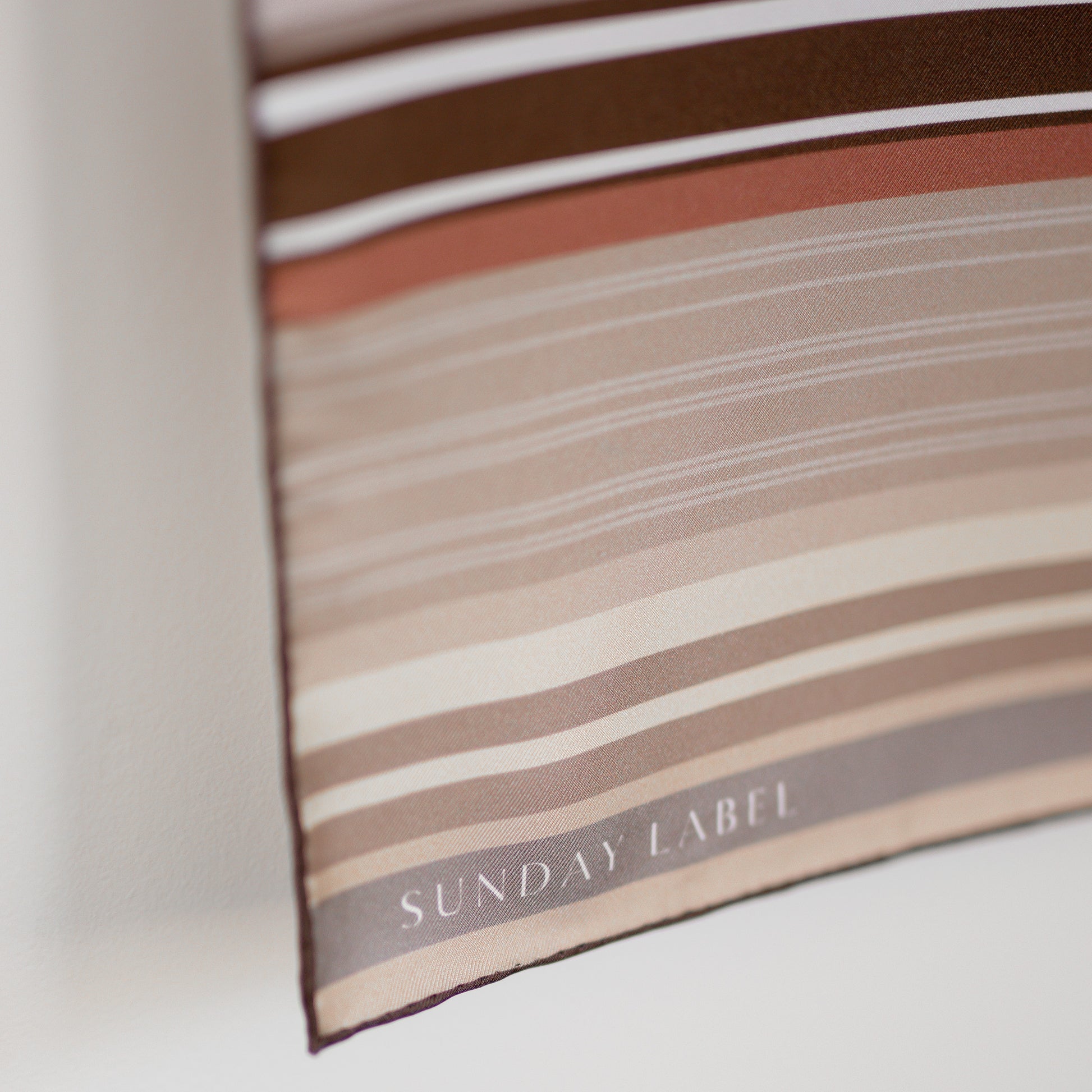 Sunday Label Silk - Gertrude Neutrals - 90cm silk square scarf
