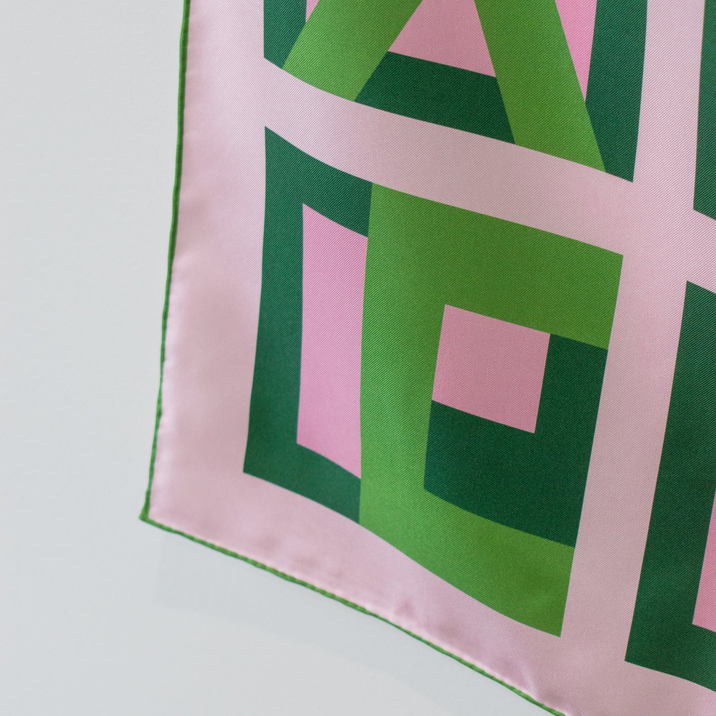 Sunday Label Silk Scarf - Franklin Green