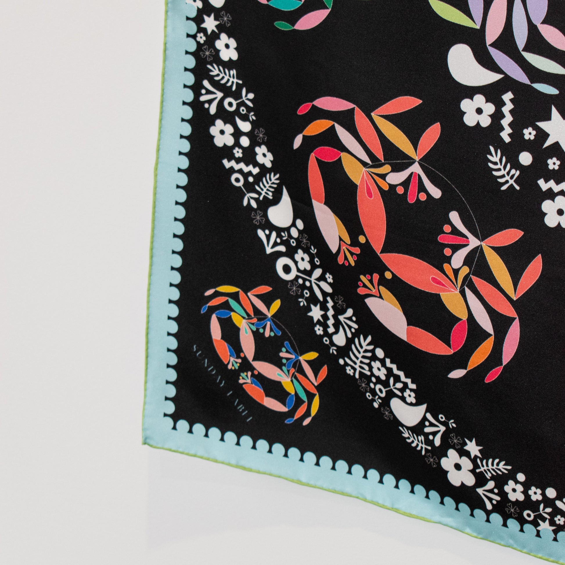 Sunday Label Silk Scarf - Vermont Winter