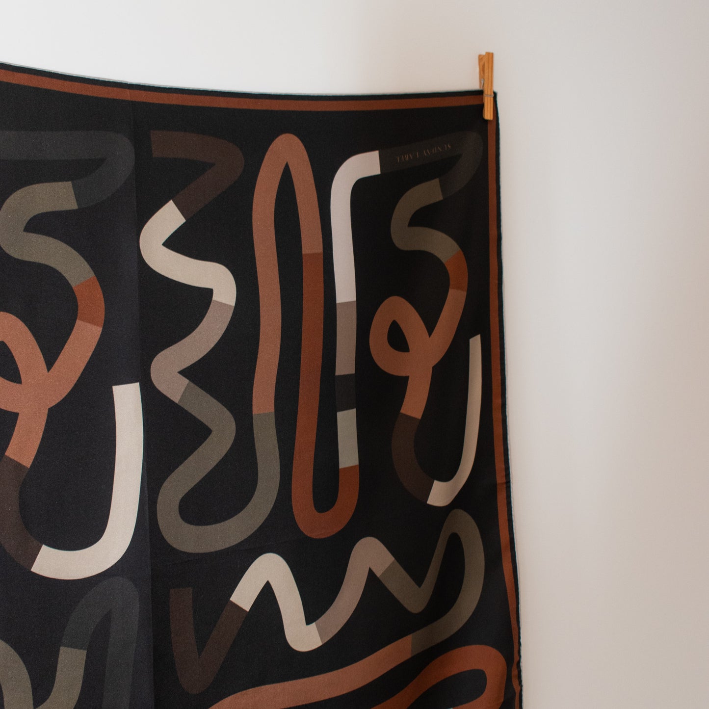 Sunday Label Silk Scarf - Lombard Neutrals