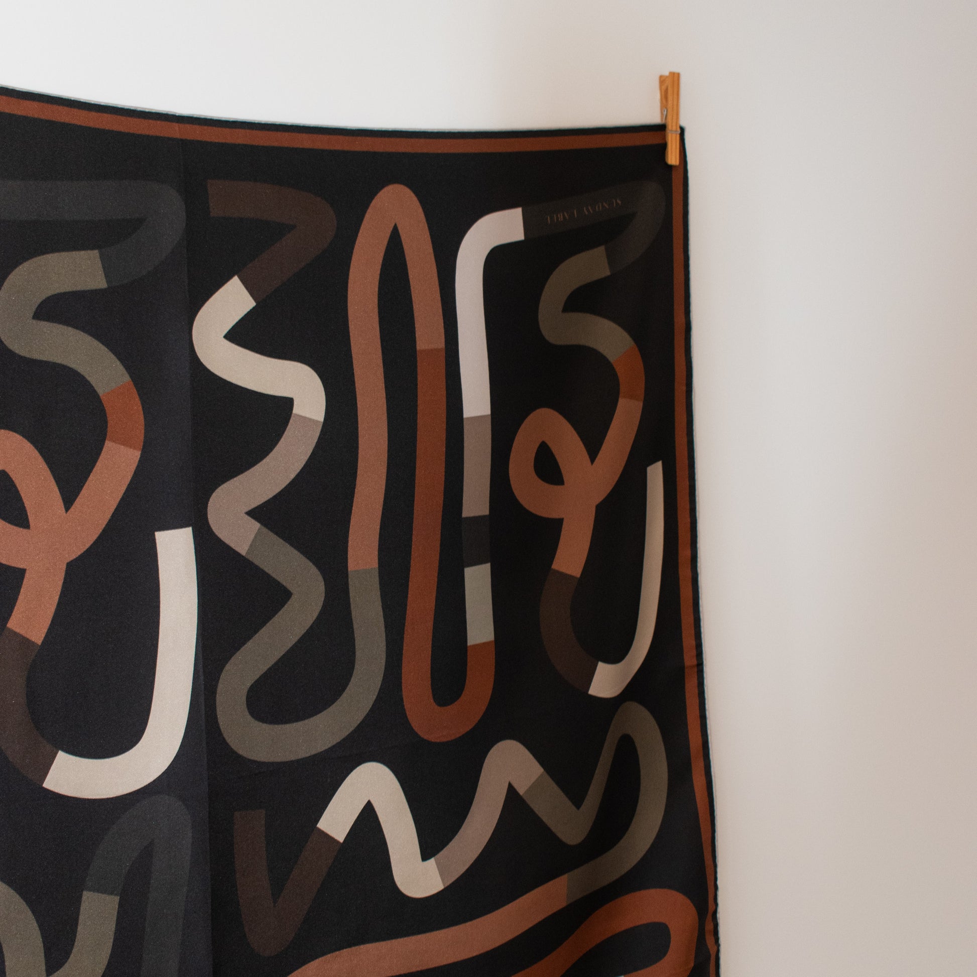 Sunday Label Silk Scarf - Lombard Neutrals