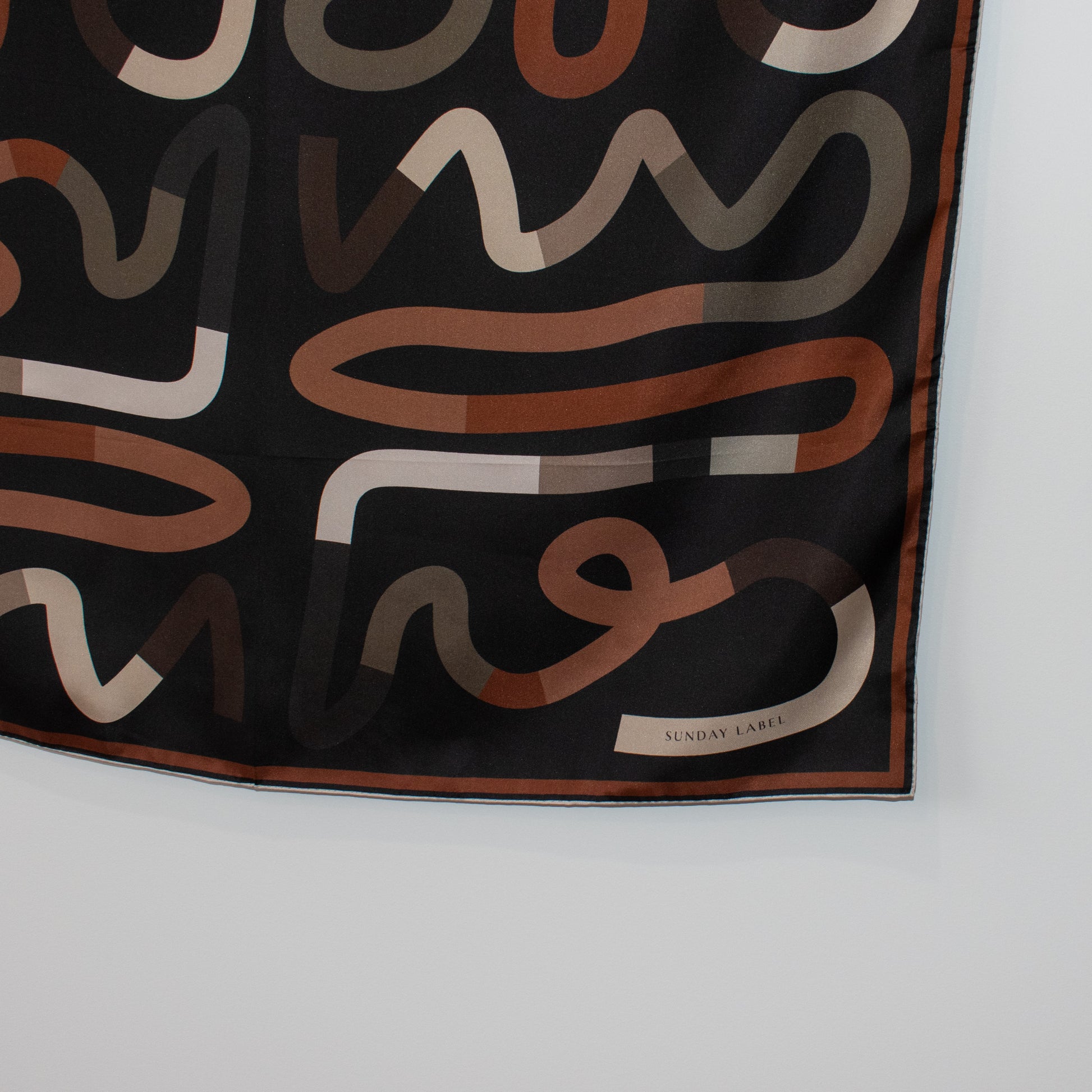 Sunday Label Silk Scarf - Lombard Neutrals