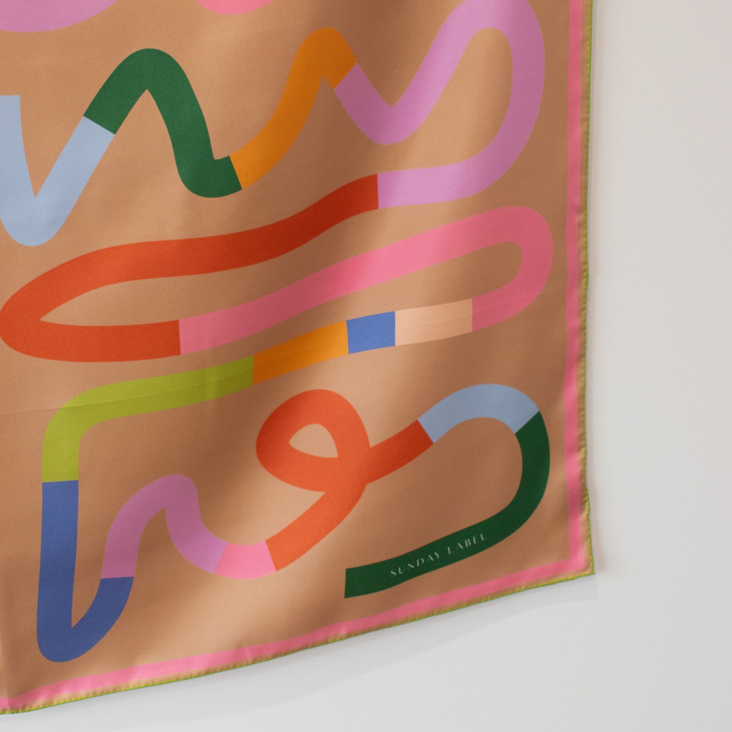 Sunday Label Silk Scarf - Lombard Bold