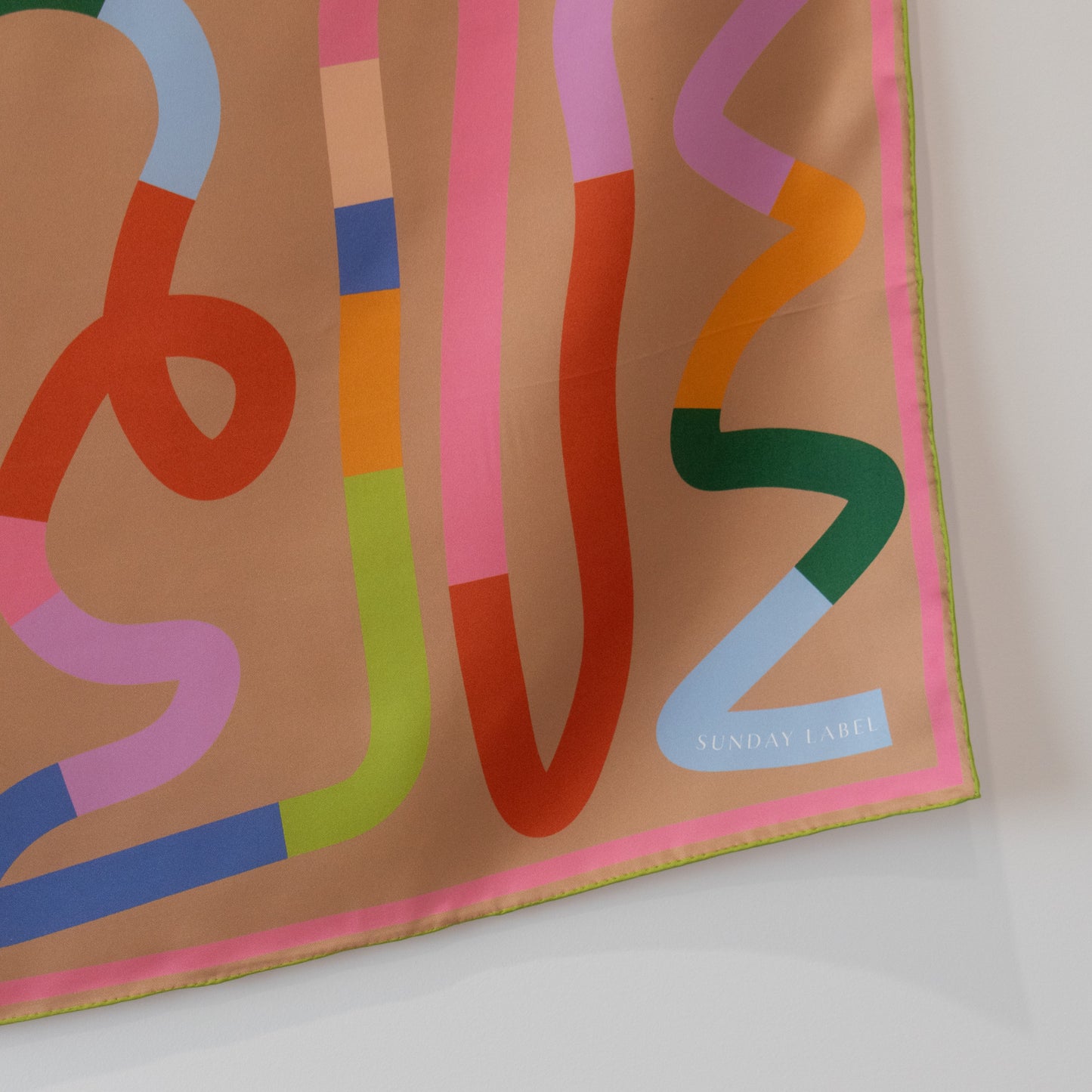 Sunday Label Silk Scarf - Lombard Bold