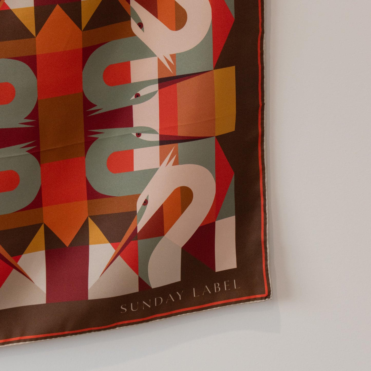 Sunday Label Silk Scarf - Pheonix Autumn