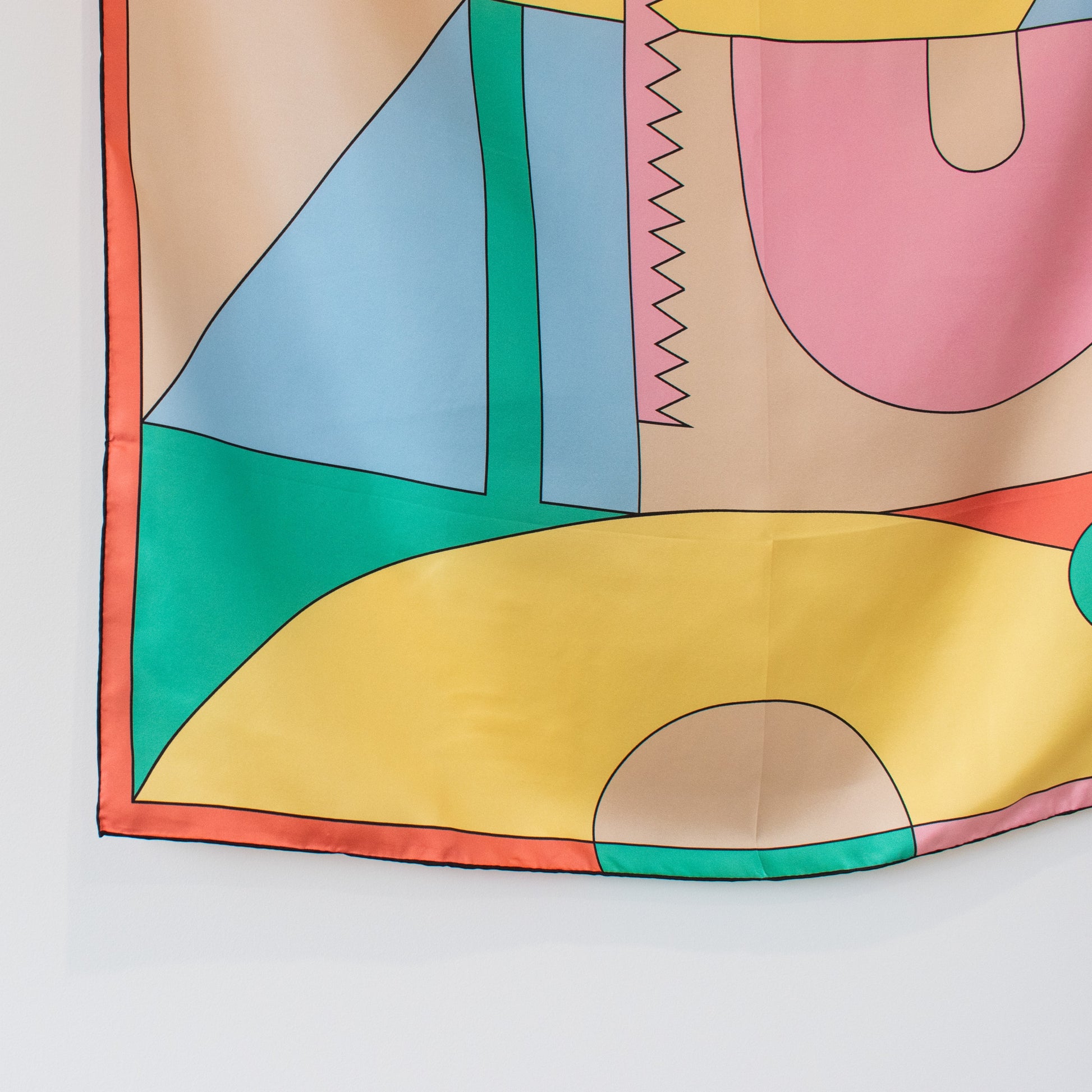 Sunday Label Silk Scarf - Seattle Spring