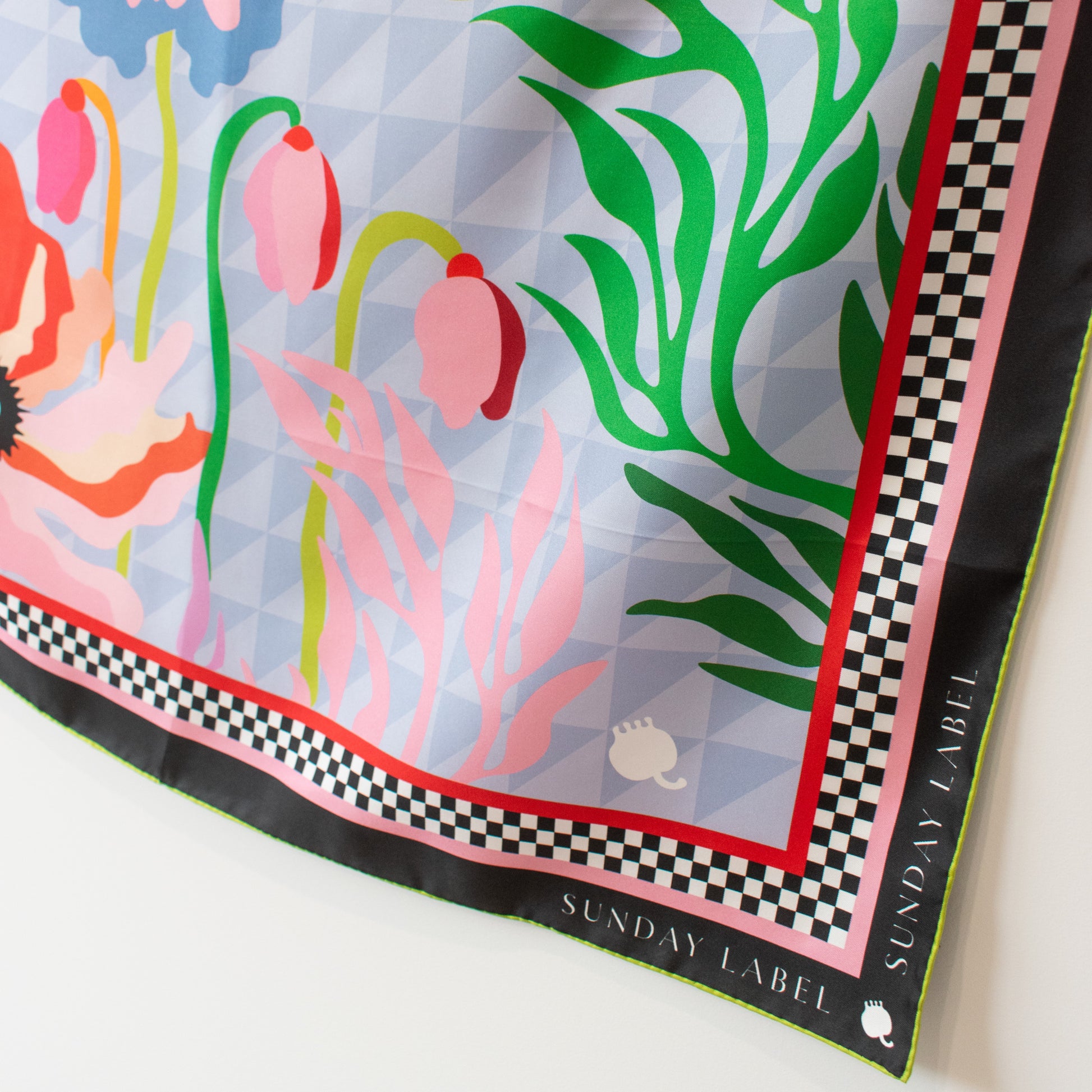 Sunday Label Silk Scarf - Michigan Bold