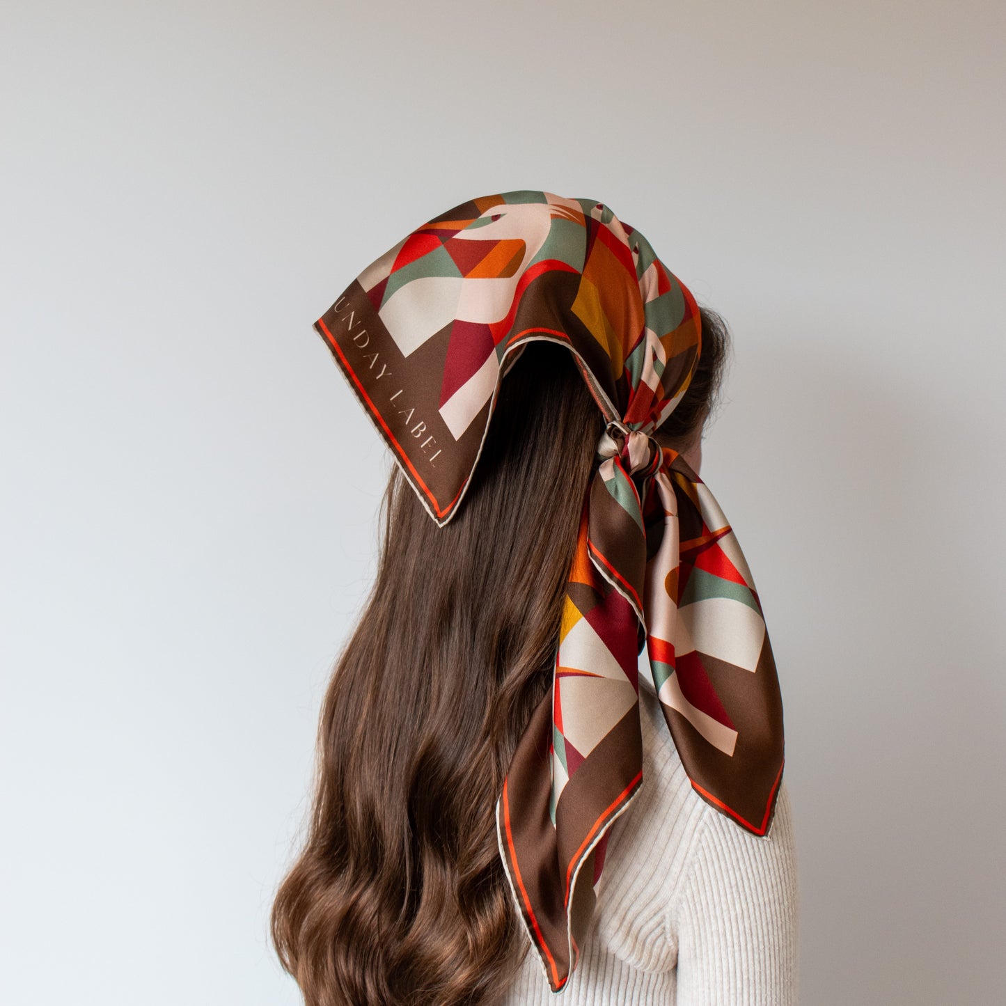 Sunday Label Silk Scarf - Pheonix Autumn