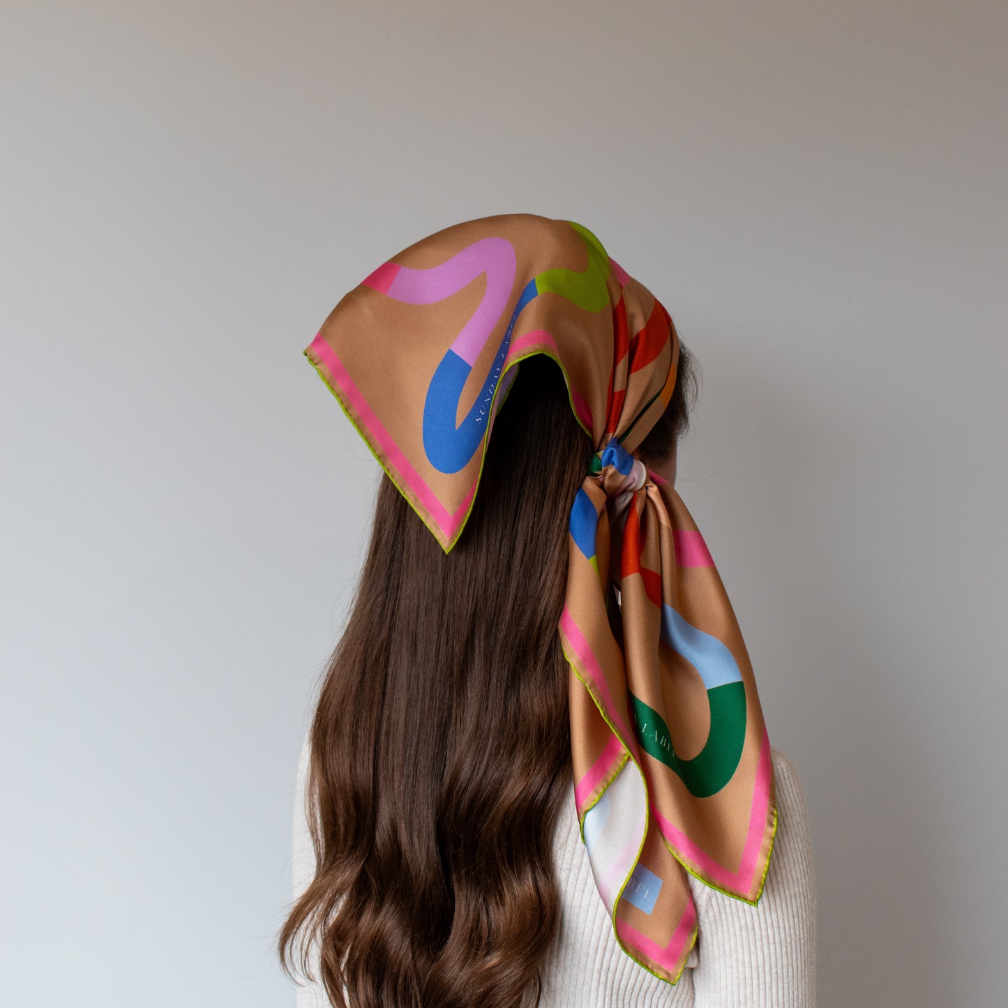 Sunday Label Silk Scarf - Lombard Bold