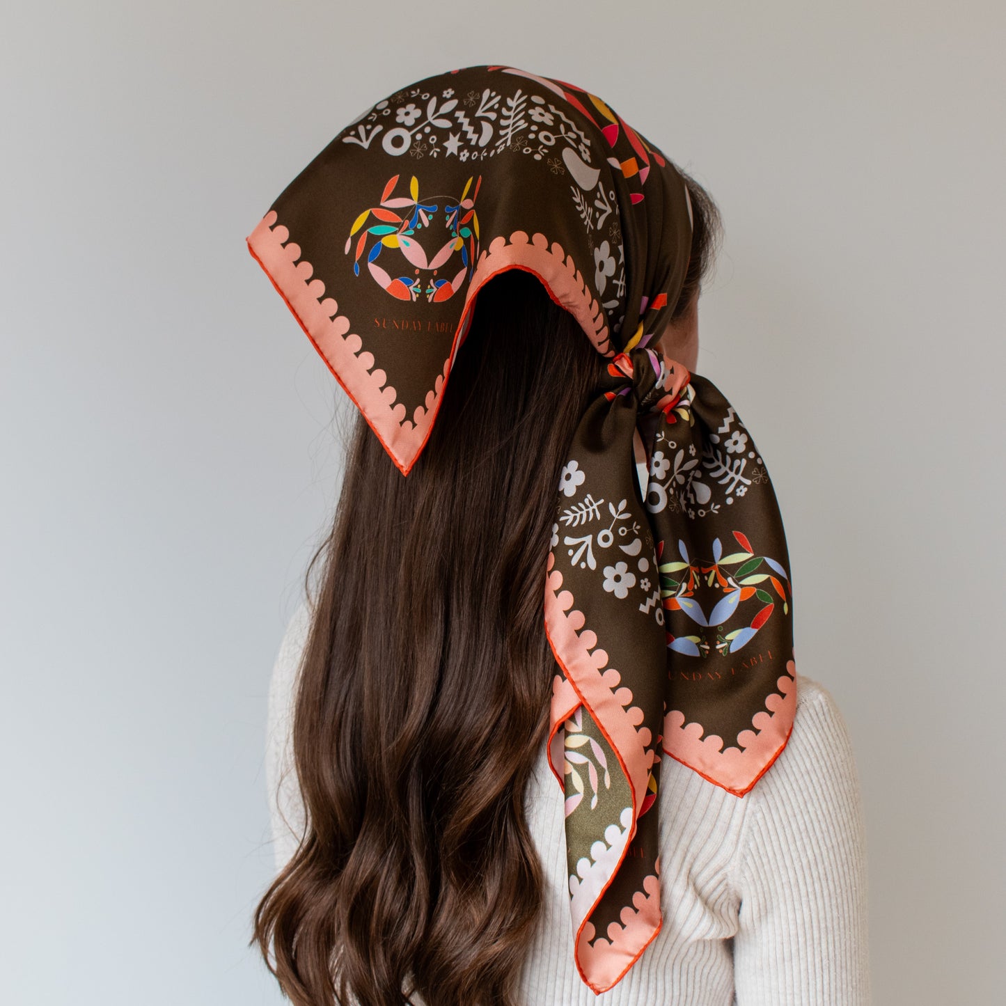 Sunday Label Silk Scarf - Vermont Autumn