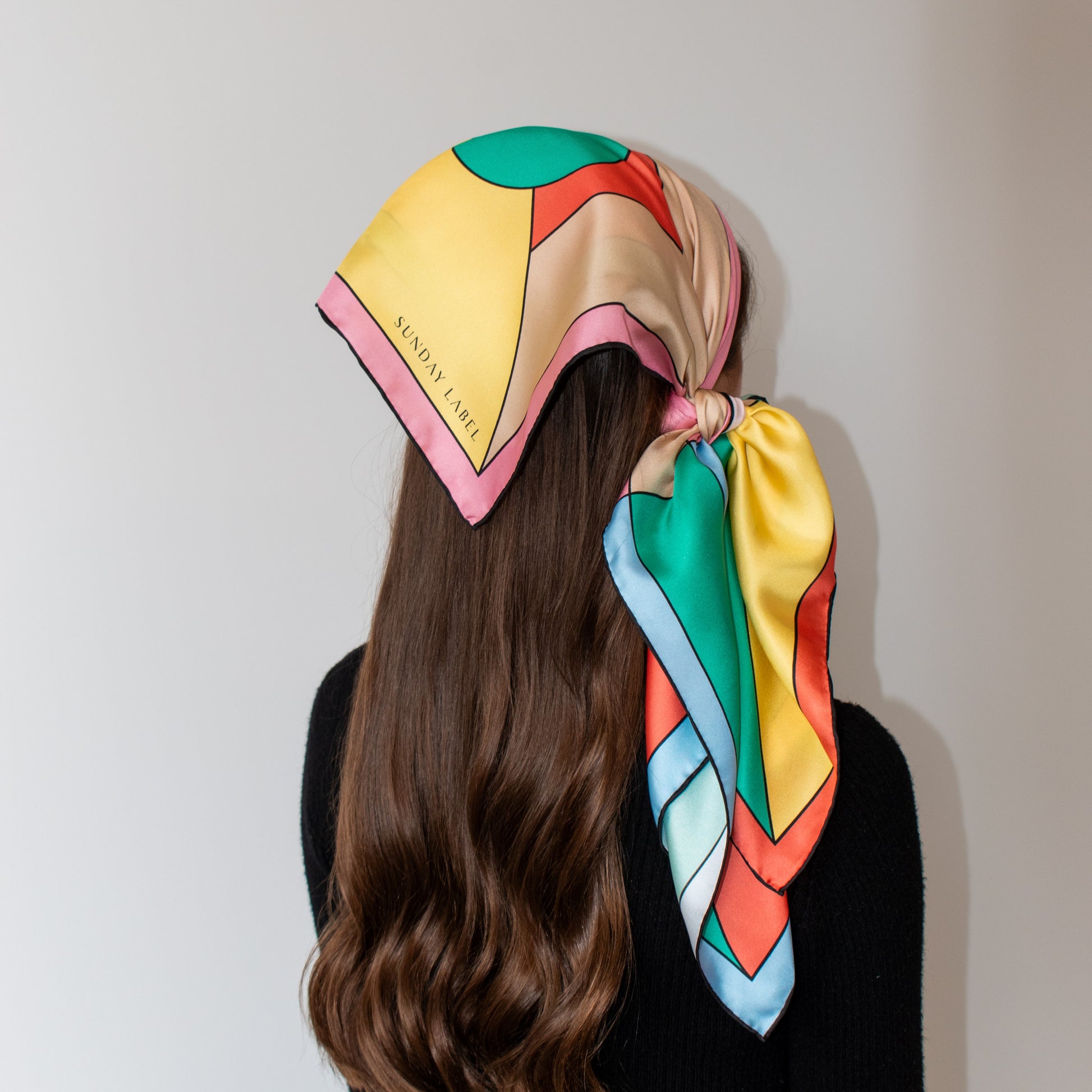 Sunday Label Silk Scarf - Seattle Spring