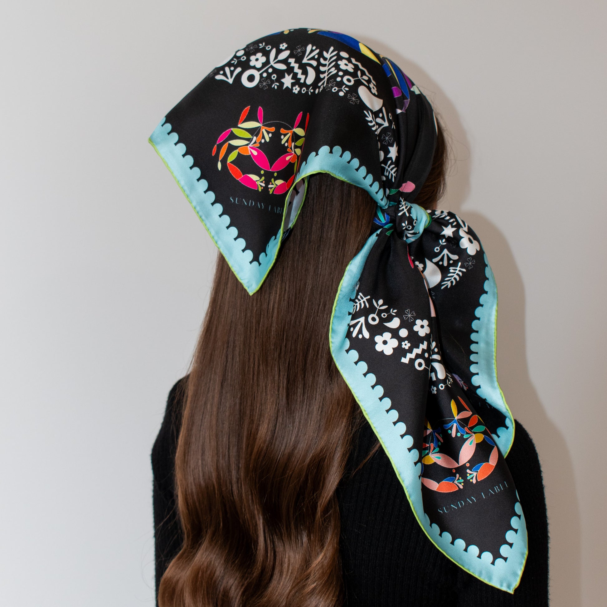 Sunday Label Silk Scarf - Vermont Winter