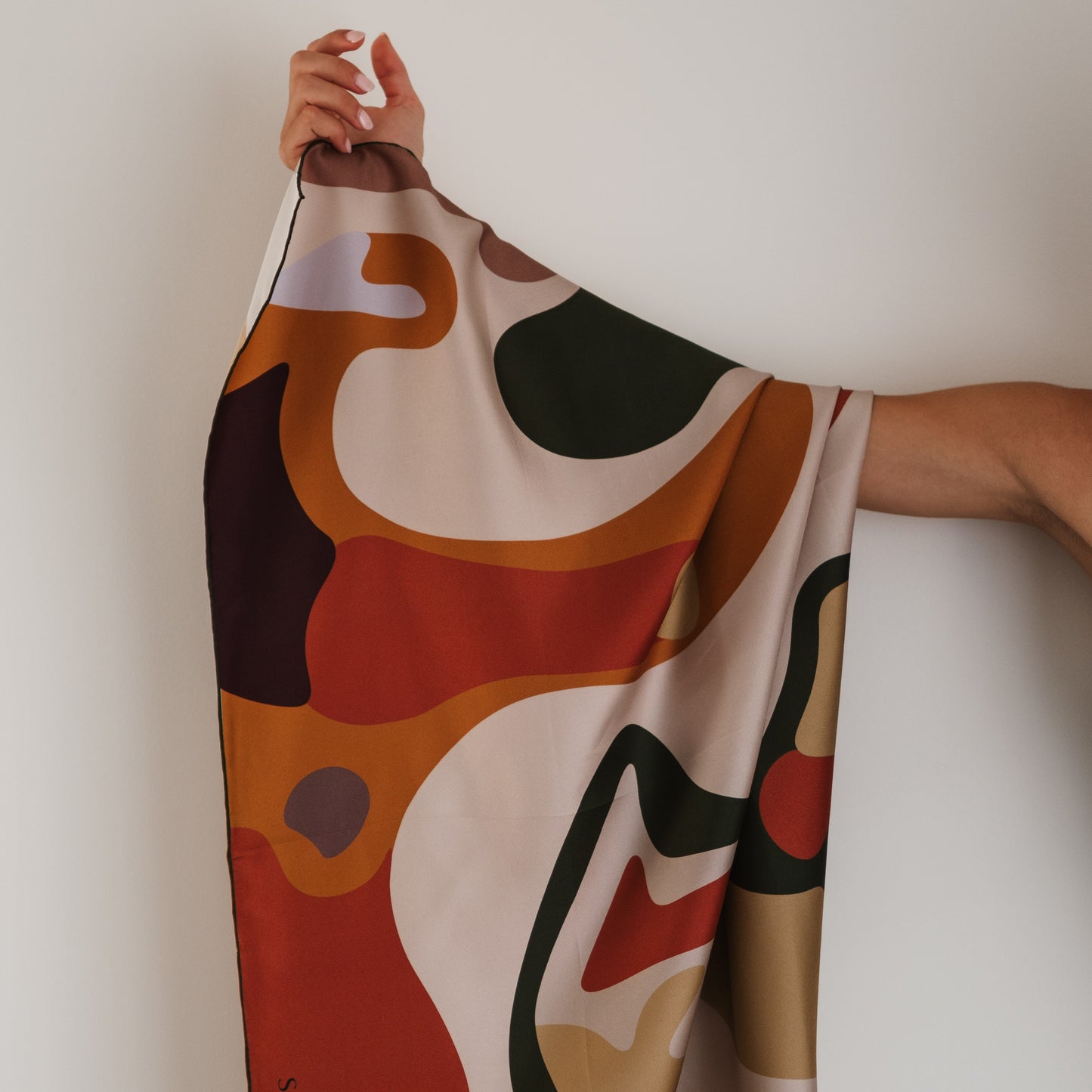 Sunday Label Silk - Beverley Neutrals - 90cm silk square scarf