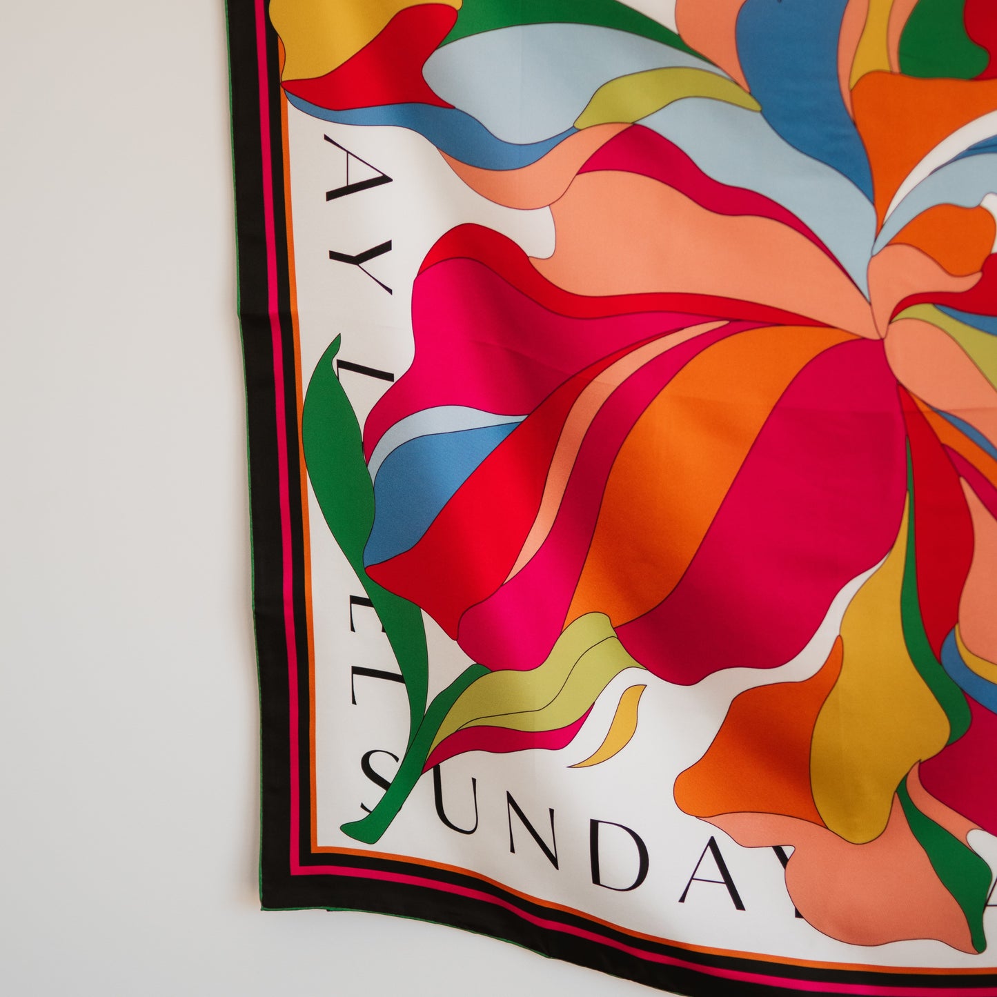 Sunday Label Silk Scarf - Martha Spring - 90cm silk square scarf