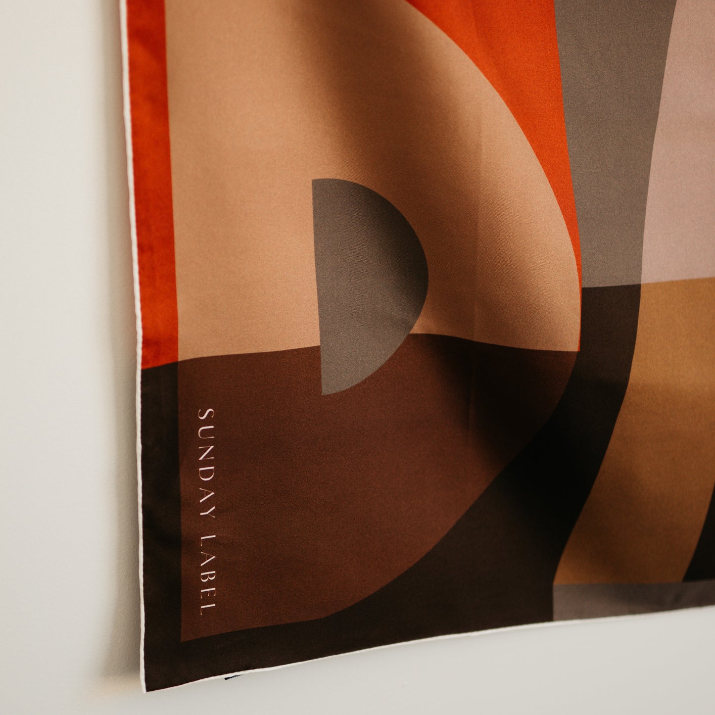 Sunday Label Silk Scarf - Shirley Neutrals - 90cm silk square scarf