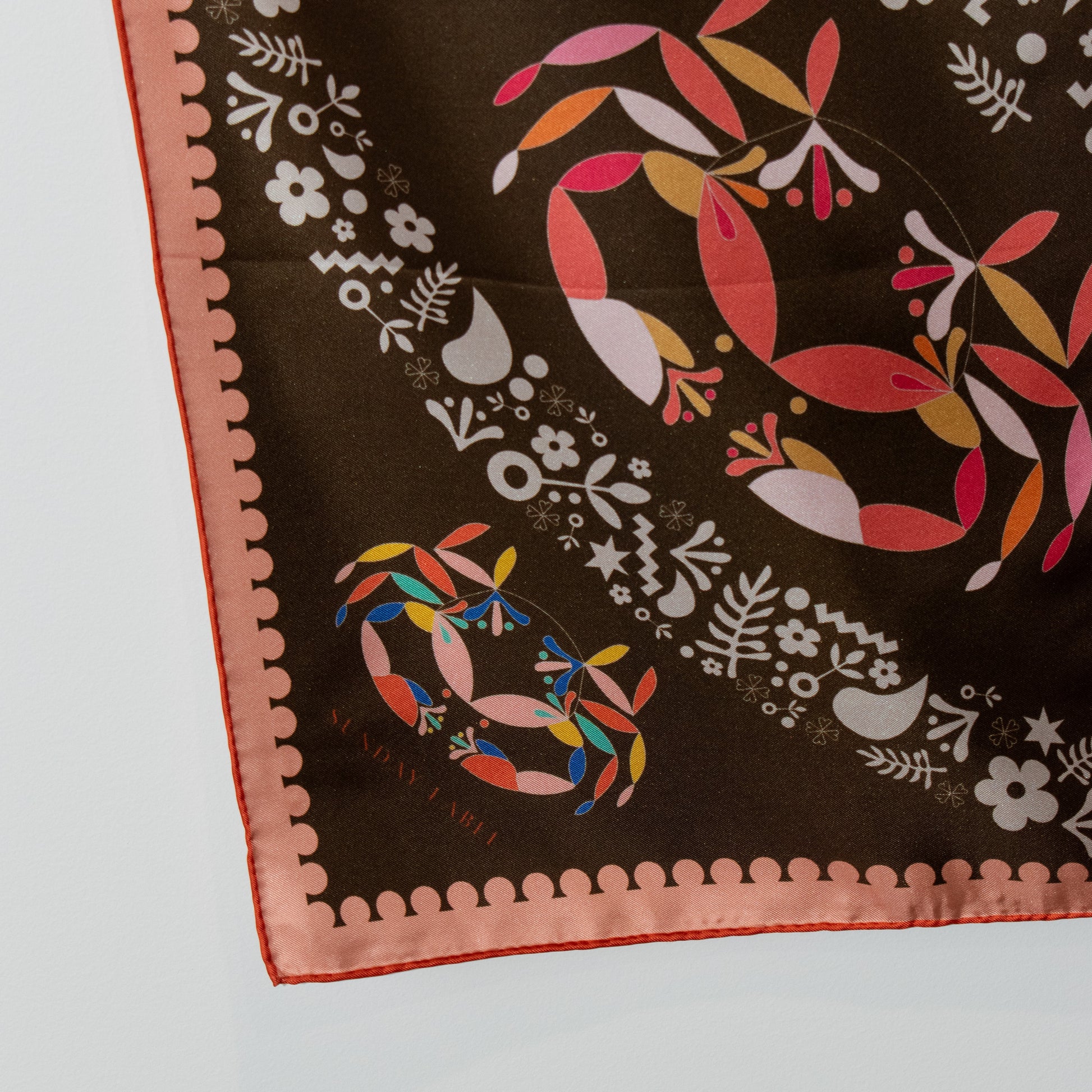 Sunday Label Silk Scarf - Vermont Autumn