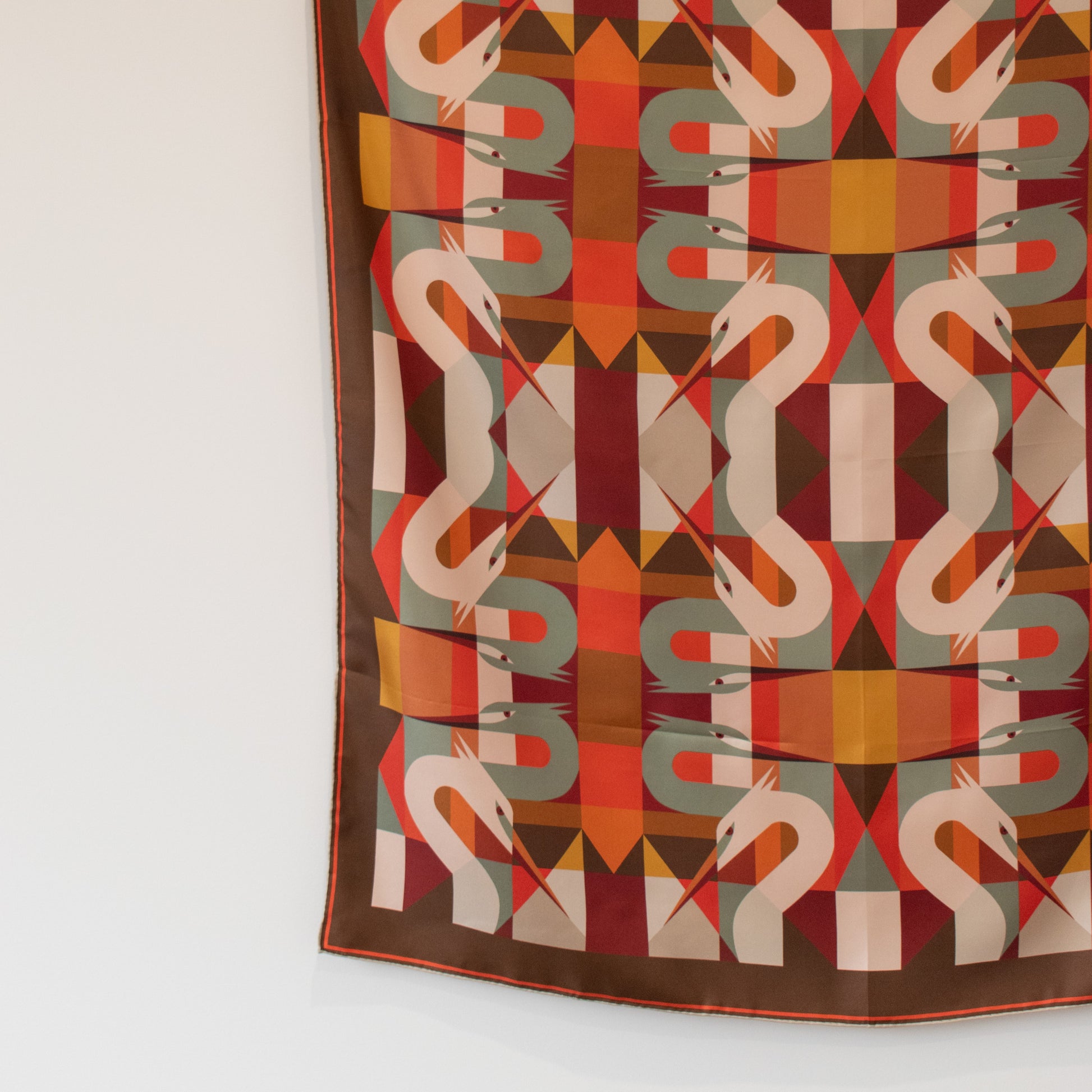 Sunday Label Silk Scarf - Pheonix Autumn